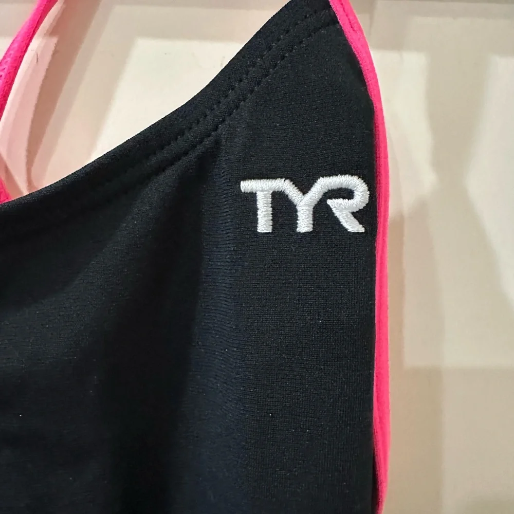 TYR Black and Pink One Piece Performance Swimsuit - Picture 6 of 7